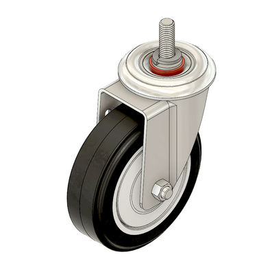 MODULAR SOLUTIONS ALUMINUM CASTER&lt;br&gt;4&quot; SWIVEL, M10 STEM W/LOCK